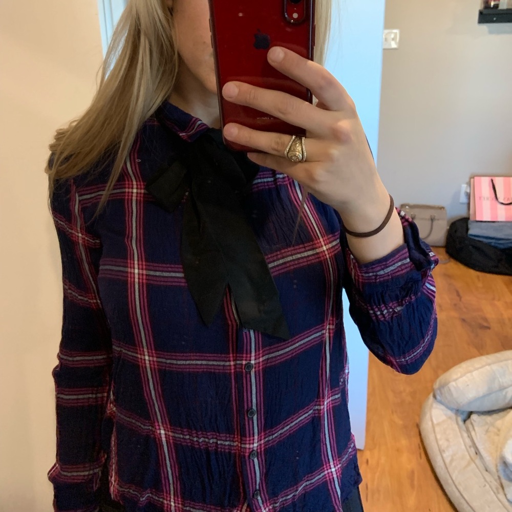 Flannel dress top